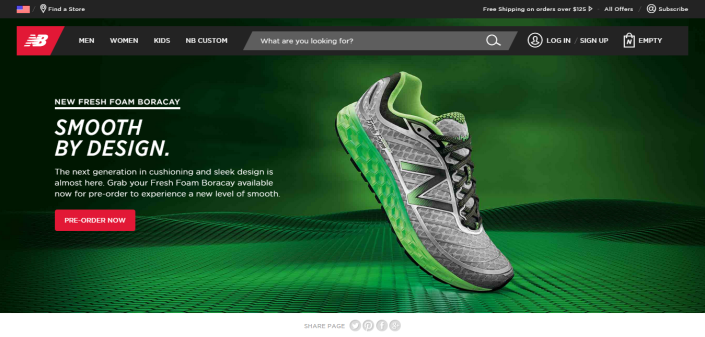 New Balance Website Research | Tackey 